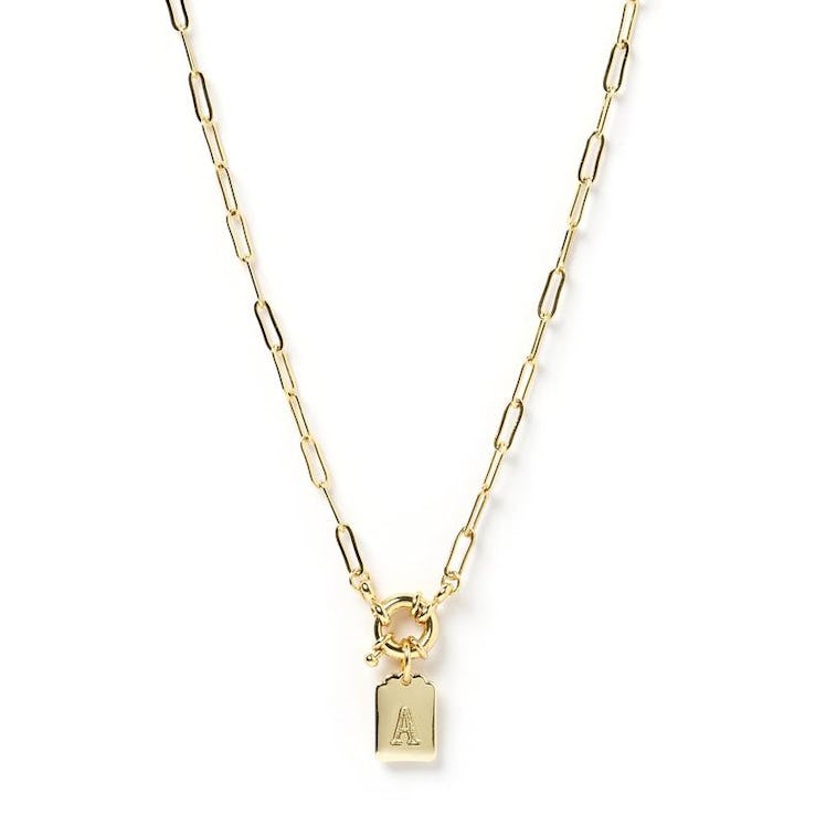 Letter Gold Pendant Necklace