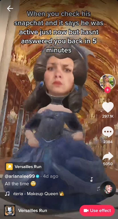 Some of the best Versailles Run TikTok filter memes are jokes about relationships.
