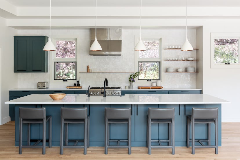 blue kitchen trend