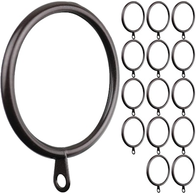 Meriville Oil-Rubbed Bronze 2-Inch Inner Diameter Metal Curtain Rings (14-Pcs)