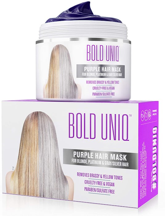Bold Uniq Purple Hair Mask for Blonde, Platinum & Silver Hair 