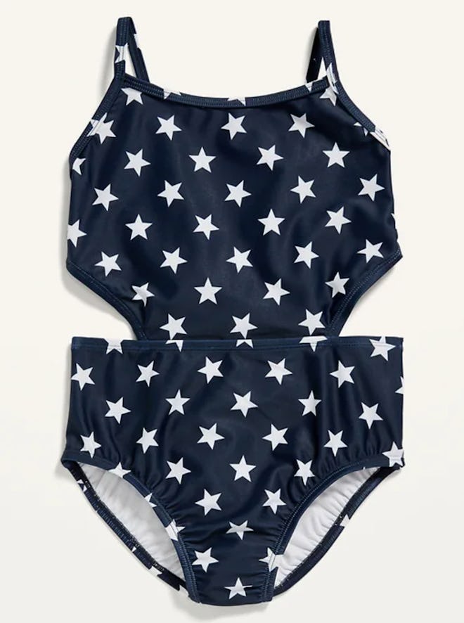 Printed Cutout Swimsuit For Girls