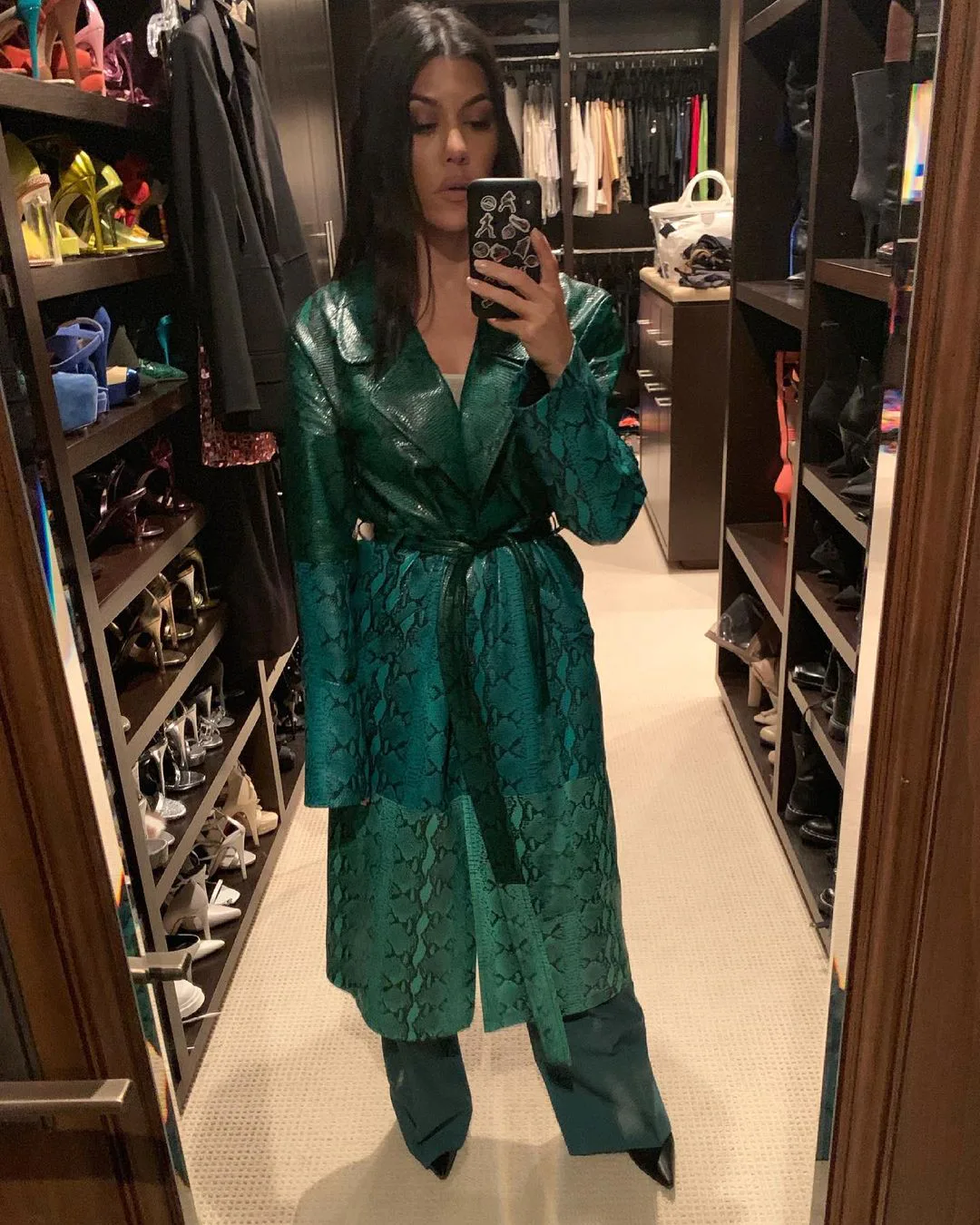 Kourtney Kardashian's Green Outfits Nail This Color Trend