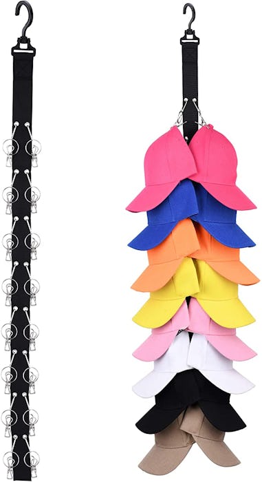 LEVOSHUA Closet Hanging Hat Organizer