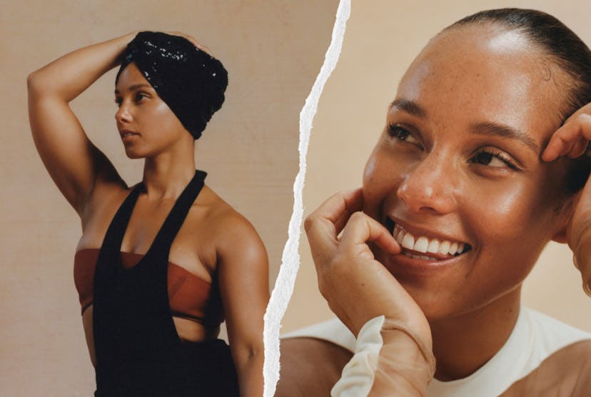 Alicia Keys poses for her Bustle cover story photo shoot in 2021.