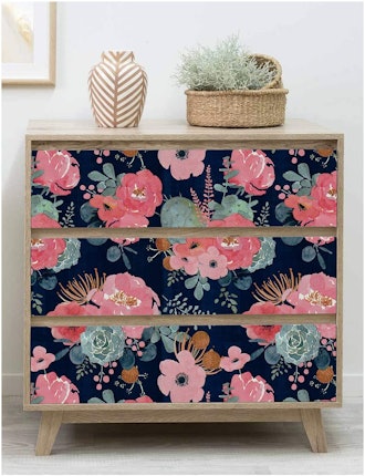 HaokHome Peel & Stick Modern Floral Wallpaper