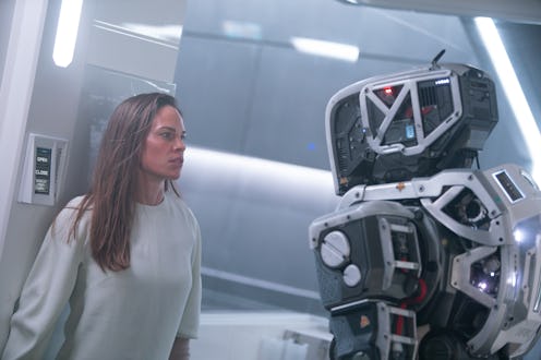 Hilary Swank in I Am Mother, one of the best sci-fi movies on Netflix.