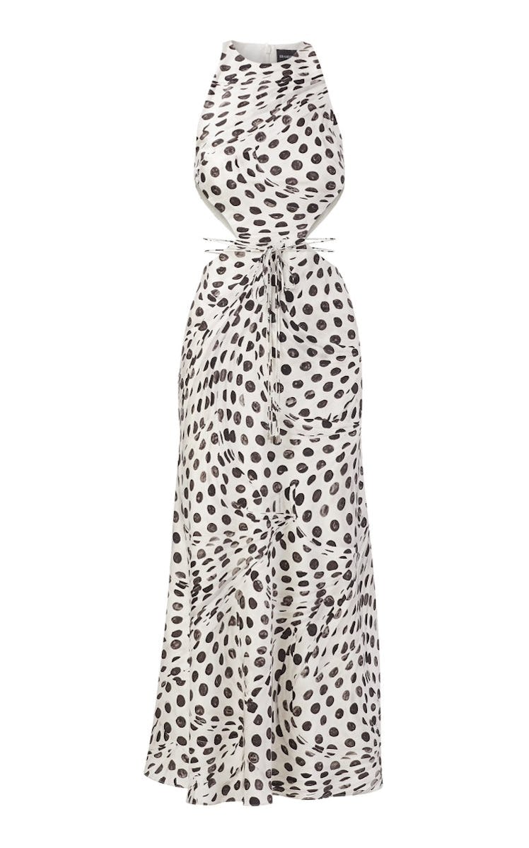 Audrey Dots Cutout Silk Dress