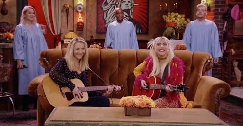 Lisa Kudrow and Lady Gaga duet "Smelly Cat" in 'Friends: The Reunion' on HBO.