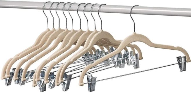 Home-it Clothes Hangers With Clips (10-Pack)