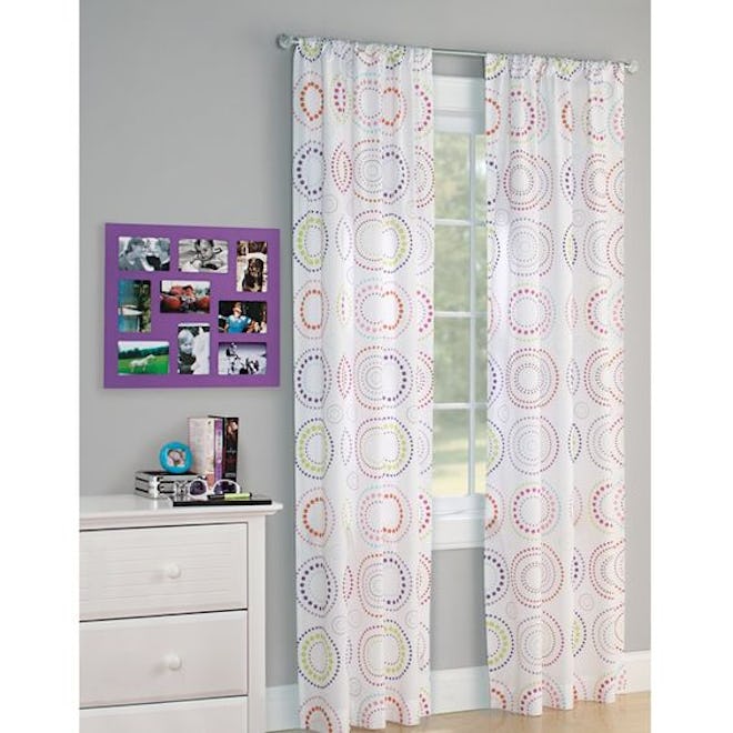 Your Zone Circle Dot Kids Bedroom Single Curtain Panel