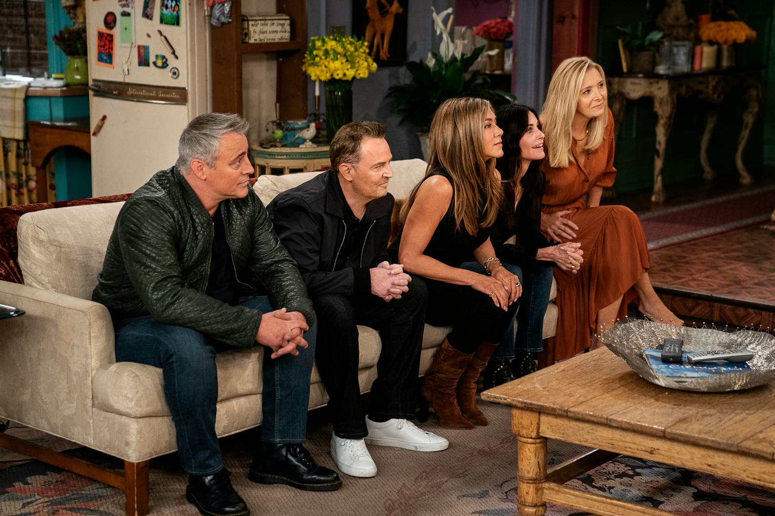 Matt LeBlanc, Matthew Perry, Jennifer Aniston, Courteney Cox and Lisa Kudrow in 'Friends: The Reunio...