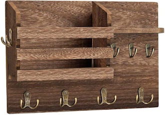 Ugiftt Mail Organizer with Shelves and Hooks