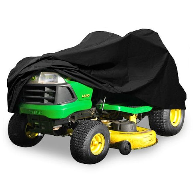 Deluxe Riding Lawn Mower Tractor Cover Fits Decks up to 54" - Black - Water, Mildew, and UV Resistan...