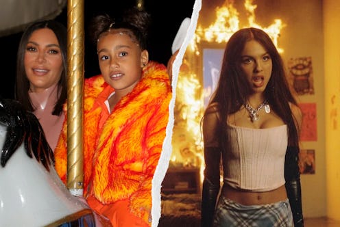 Kim Kardashian, North West, and Olivia Rodrigo.