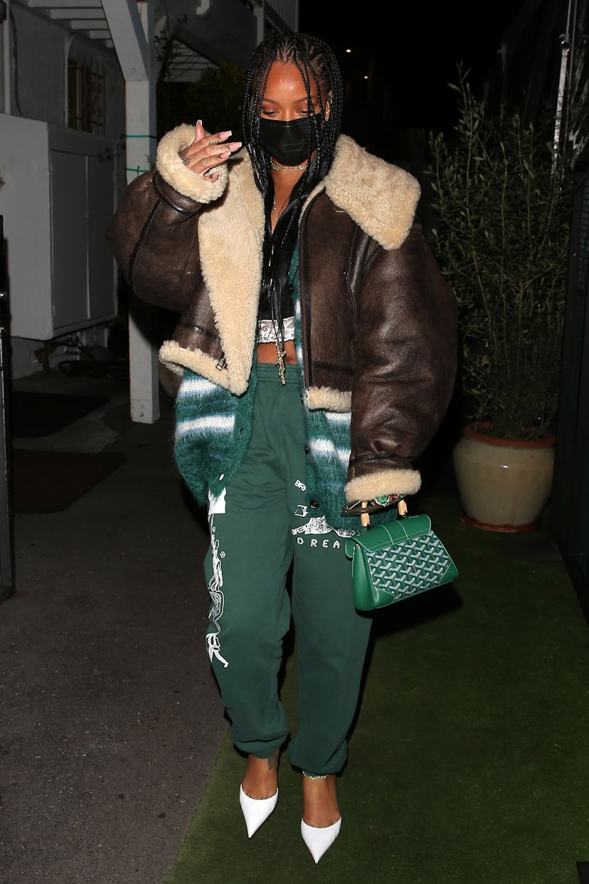 Rihanna is seen at Giorgio Baldi on March 11, 2021 in Los Angeles, California.