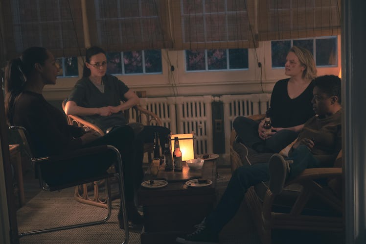 Alexis Bledel as Emily and Elisabeth Moss as June in 'The Handmaid's Tale'