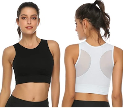 Hawiton High-Neck Longline Sports Bras (2-Pack)