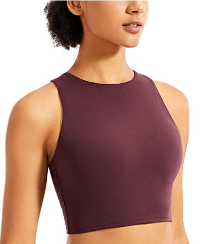 CRZ YOGA High Neck Longline Sports Bra