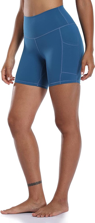 Colorfulkoala Women's High Waisted  6" Biker Shorts with Pockets