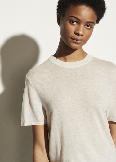 Wool Cashmere Easy Short Sleeve
