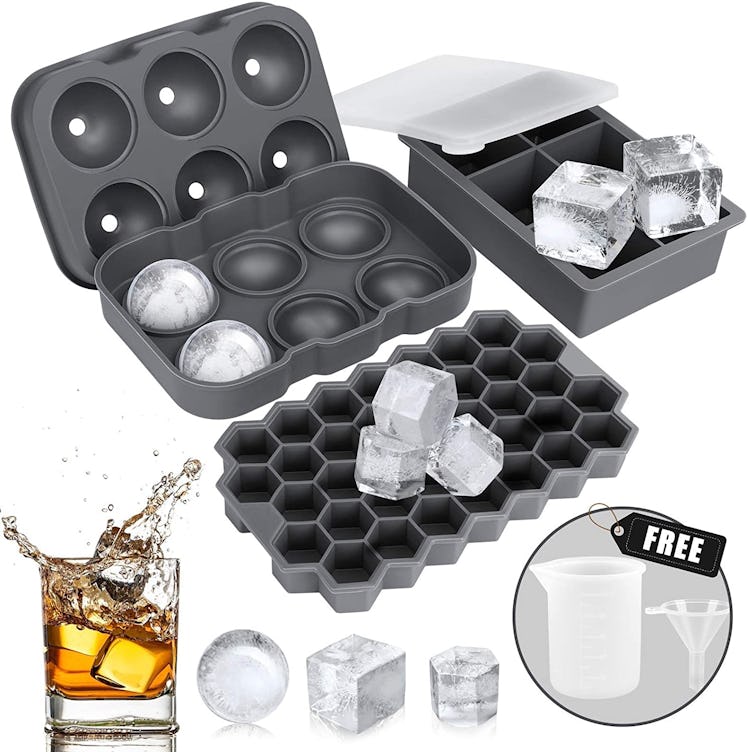 AiBast Silicone Ice Cube Trays (3-Pack)