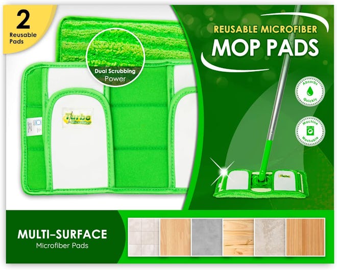 Turbo Microfiber Reusable Mop Pads (2-Pack)