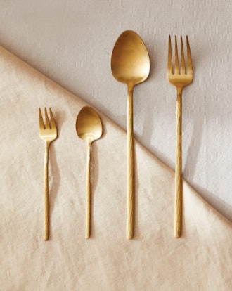 Hammered Golden Cutlery