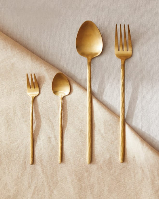 Hammered Golden Cutlery