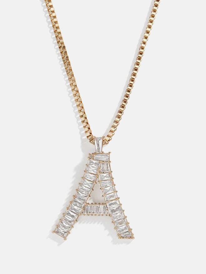 Baguette Initial Necklace