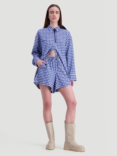 Musan Shorts Blue Check