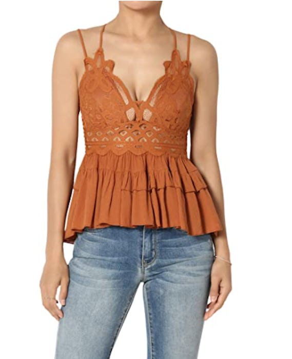 TheMogan Cross Strap Top