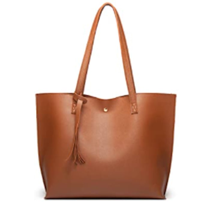Dreubea Faux Leather Tote Bag