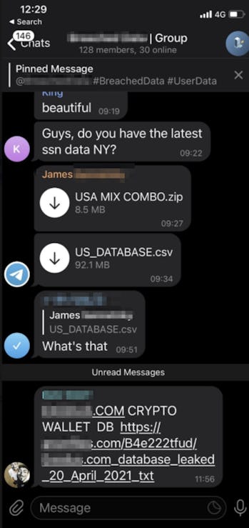 Messaging app Telegram is increasingly being used by hackers to share stolen data in groups with tho...