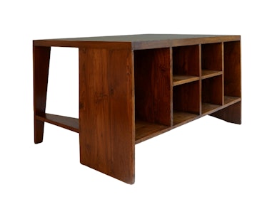 Pierre Jeanneret Authentic Office Desk from Chandigarh with Signes
