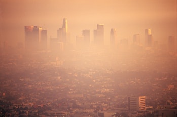 Smog over city of Los Angeles