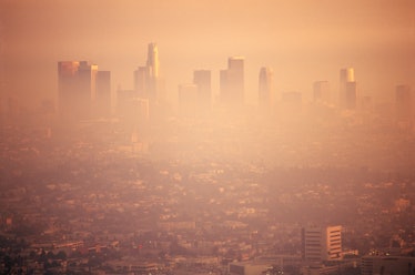 Smog over city of Los Angeles