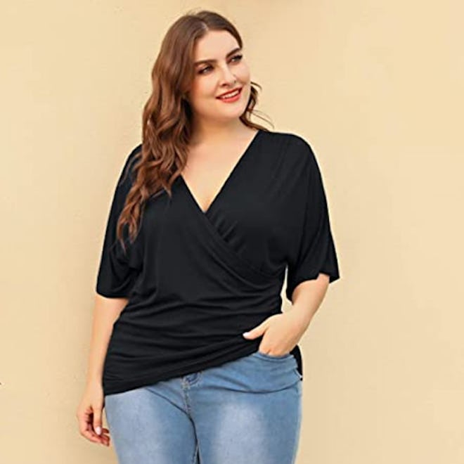 IN'VOLAND V-Neck Wrap Blouse
