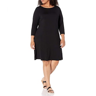 Amazon Essentials Plus-Size 3/4 Sleeve Boatneck Dress