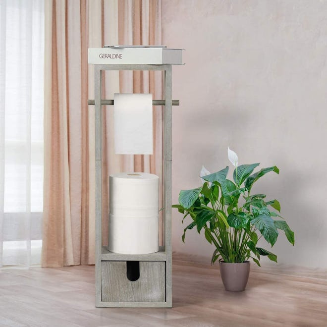 Terby Wood Toilet Tissue Holder Stand