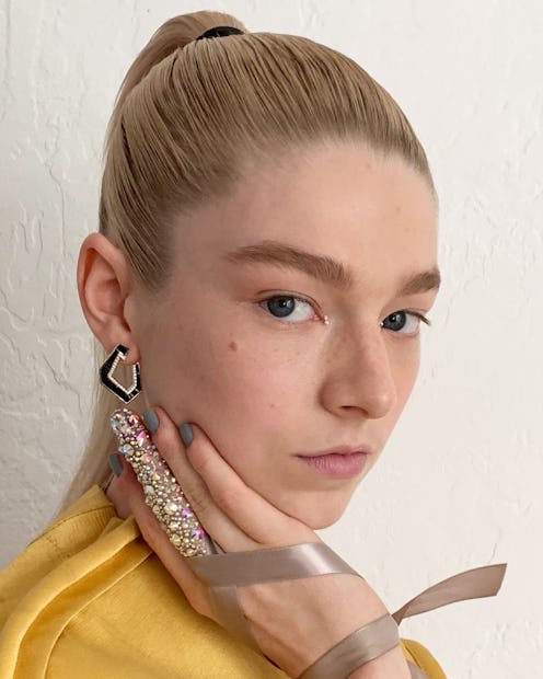 Hunter Schafer's beauty look products.