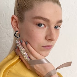 Hunter Schafer's beauty look products.