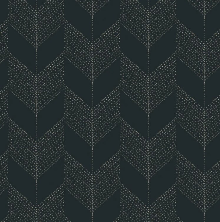  Chevron - Black - Organic Wallpaper Collection