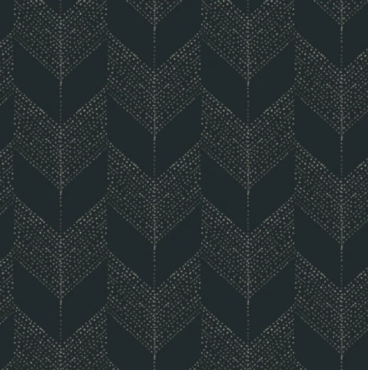  Chevron - Black - Organic Wallpaper Collection