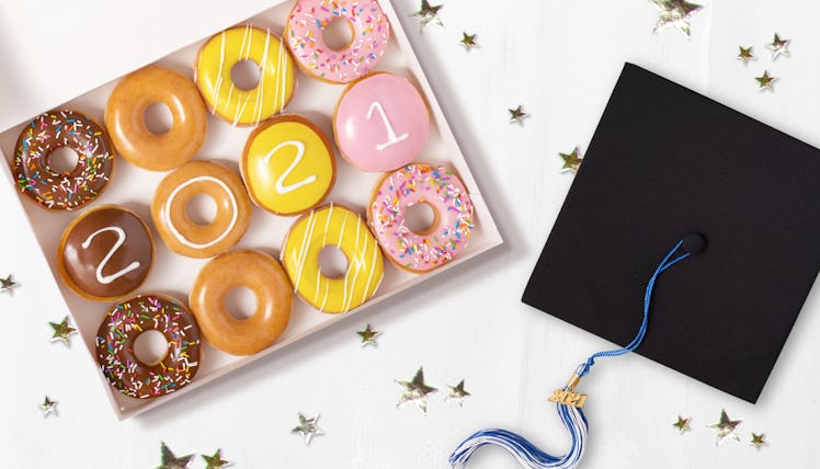 Here's how 2021 graduates can get free Krispy Kreme doughnuts.