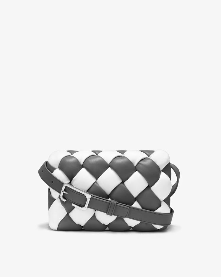 Maze Bag in White & Dark Gray