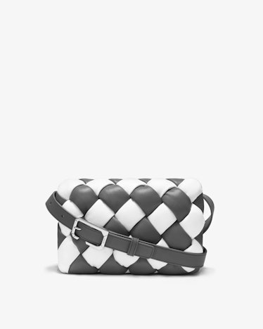 Maze Bag in White & Dark Gray