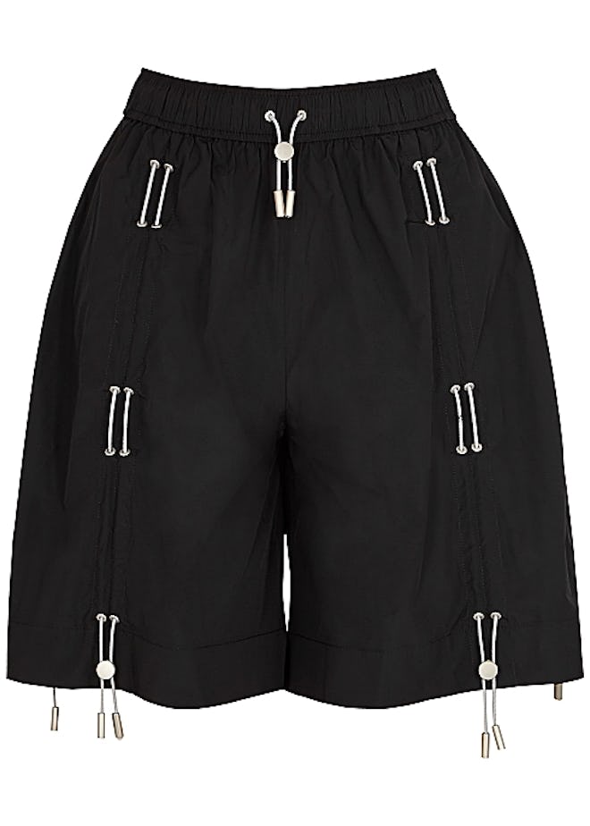 For Summer 2021, swap your go-to sweatpants for these comfortable black shell lounge shorts from Ang...