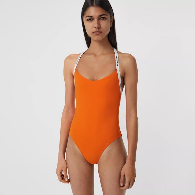 Logo Tape Bio-based Stretch Nylon Swimsuit