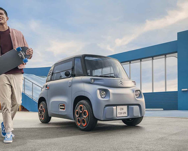 Citroën Ami, a small electric car, may reach U.S. shores through new on-demand subscription service.